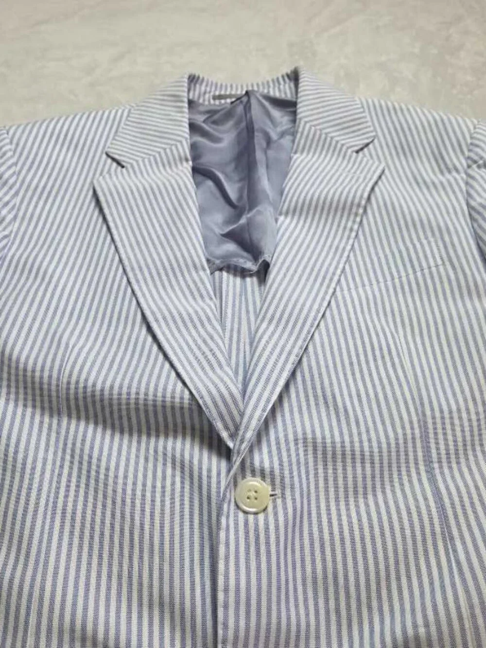 New 38R J.Crew Crosby classic-fit suit jacket in Portuguese cotton oxford stripe